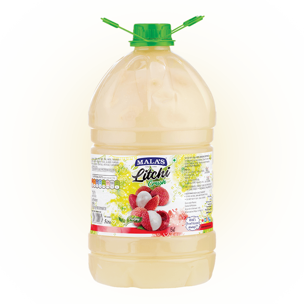 Mala's Litchi Whole Crush 5 LTR Pet Bottle
