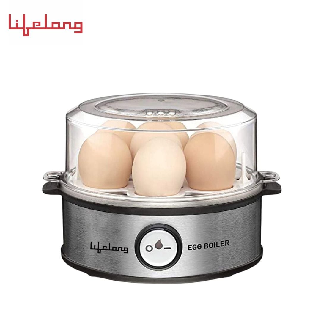 Lifelong Egg Boiler 360-Watt (Transparent and Silver Grey)