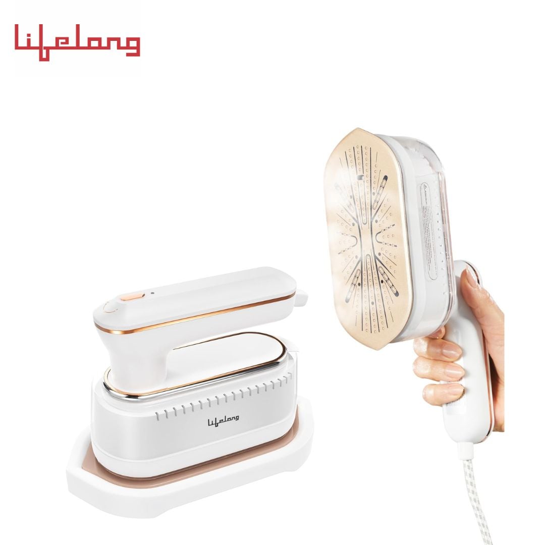 Lifelong 1250 Watt Mini Travel Steam Iron, Handheld | Portable Steam Iron | 90 ml Tank Capacity (LLGRMS901, White)