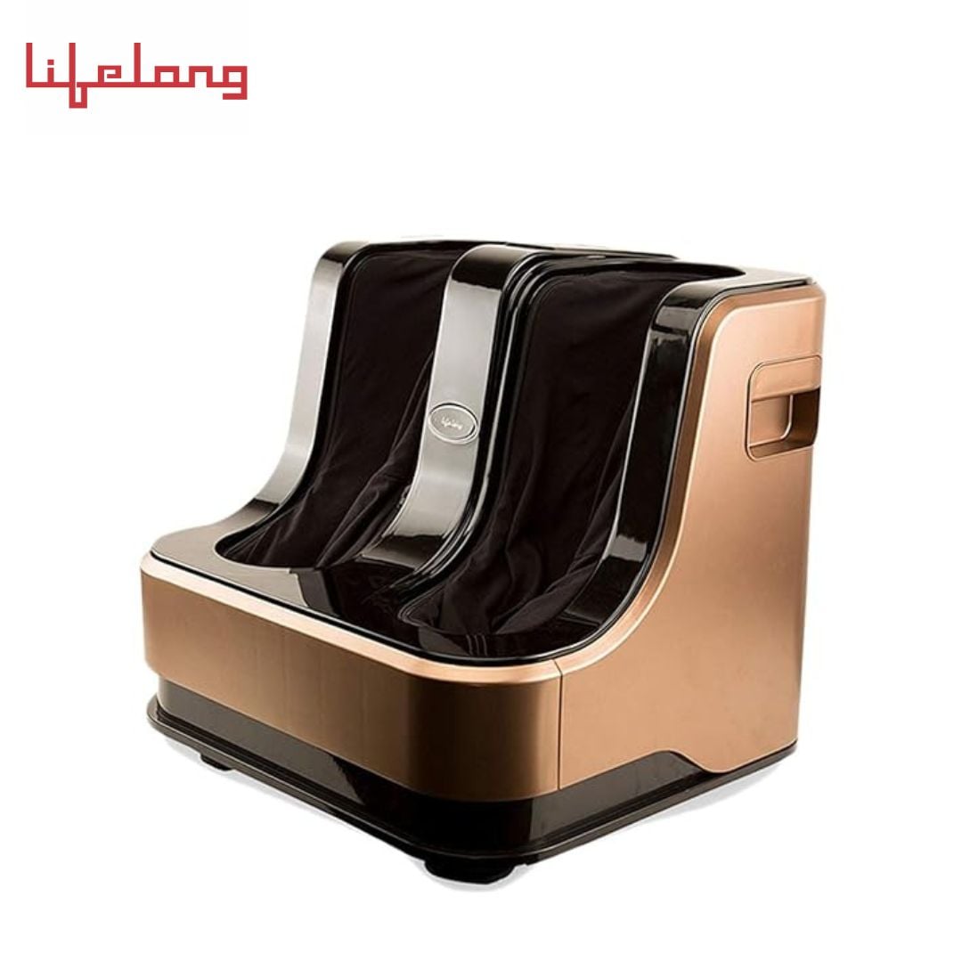 Lifelong LLM135 Leg, Foot and Calf Massager 80W, 4 Motors, Rolling & Kneading Functions for Pain Relief & Improving Blood Circulation, Corded Electric, Brown