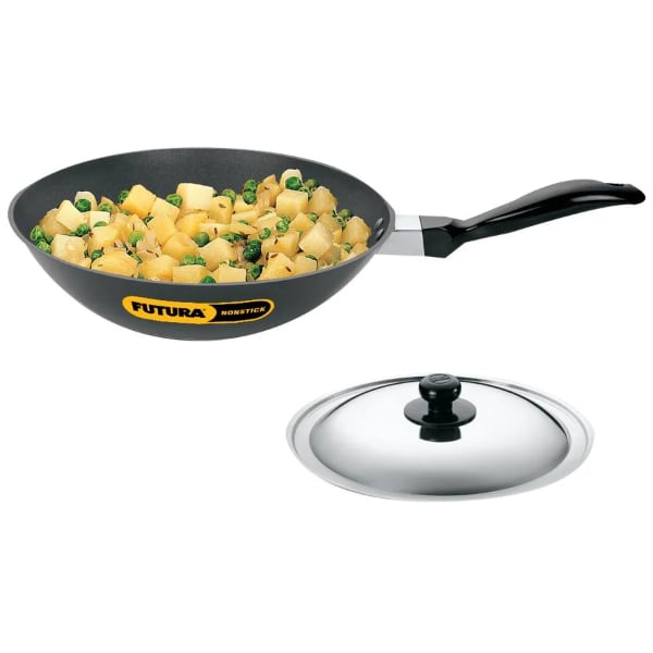 Hawkins Flat Bottom Stir Fry Pan 2L with lid