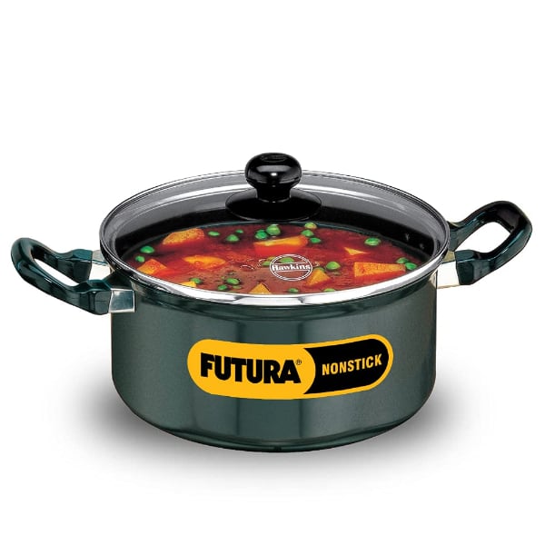 Hawkins Futura Nonstick 3L Stewpot with Glass Lid