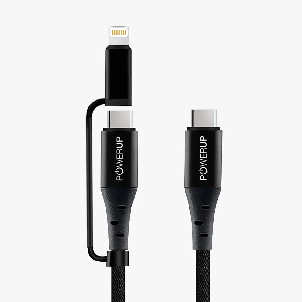 Powerup 2IN1 1.5m Cable - Black
