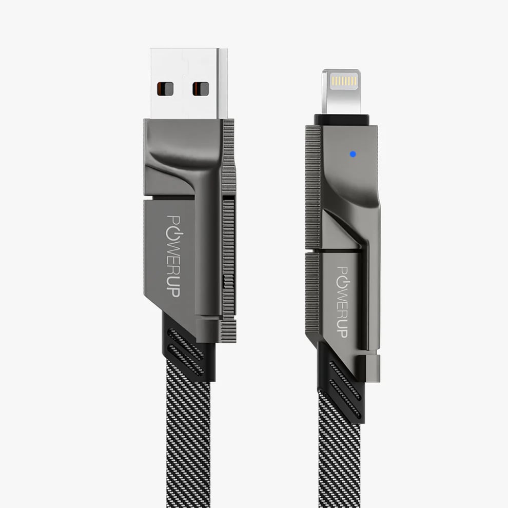 Powerup QuadMax 4IN1 66W Zinc Alloy 1.2m Cable - Copper