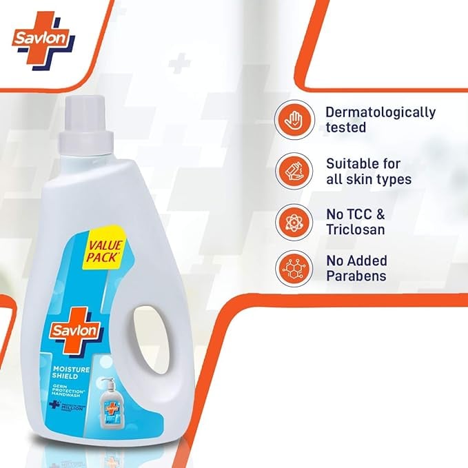 Savlon Hand Wash Liquid Bottle - 1.8L