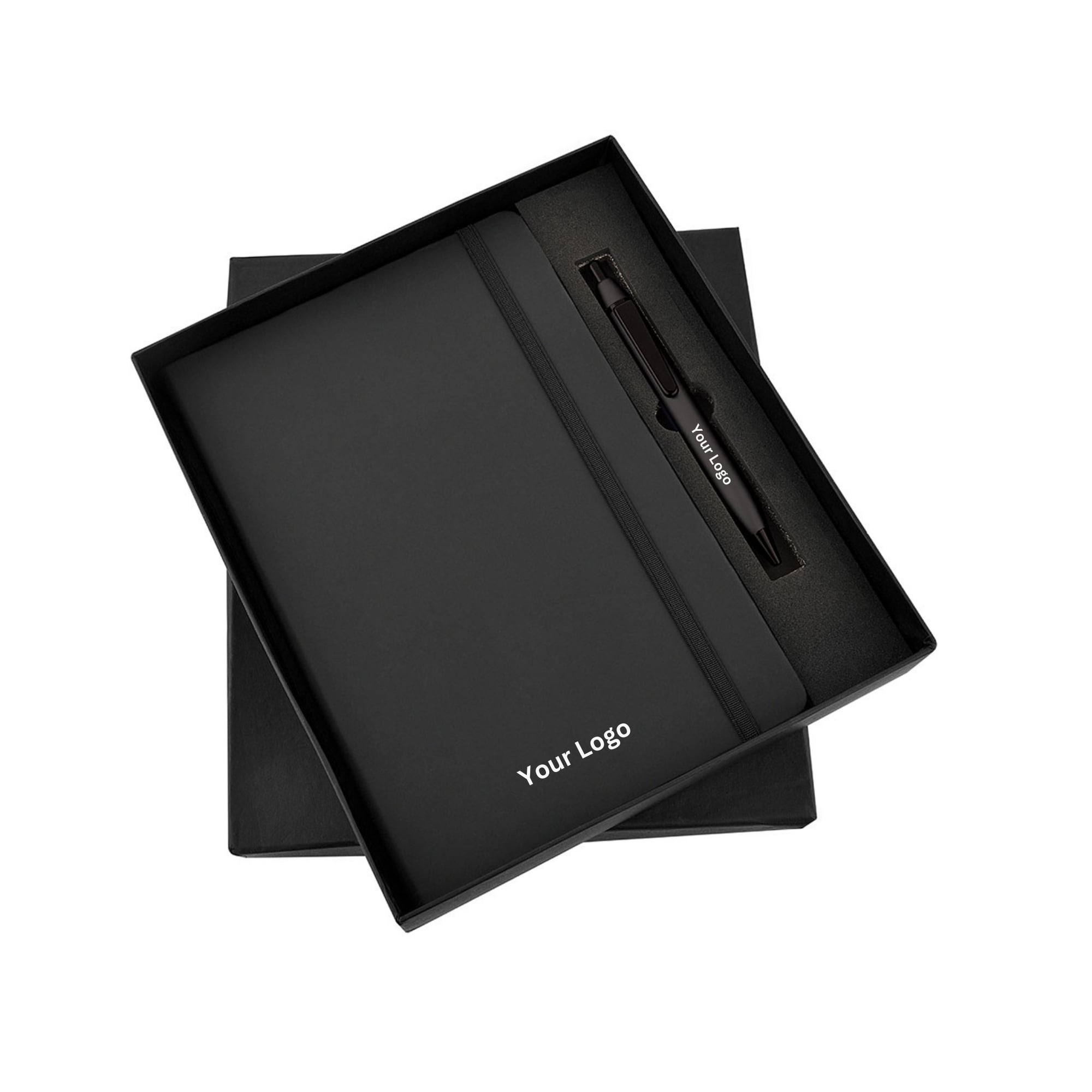 Black Elastic Pen & Diary Set