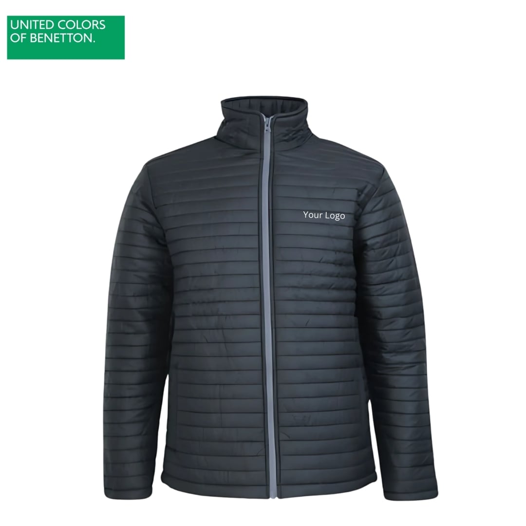 United Colors of Benetton Black Full Sleeve Bomber Jacket