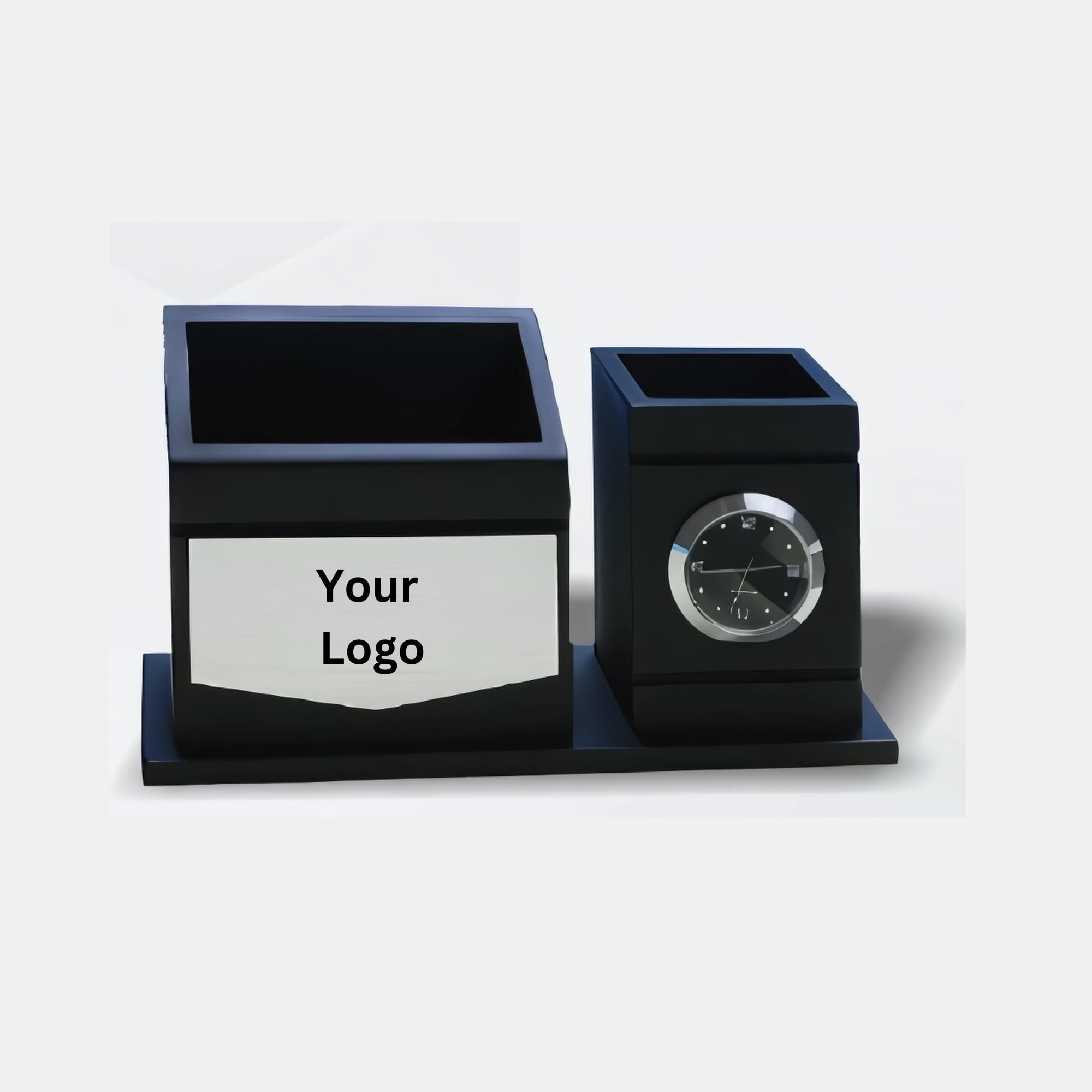 Black Desk Organizer with Phone Stand