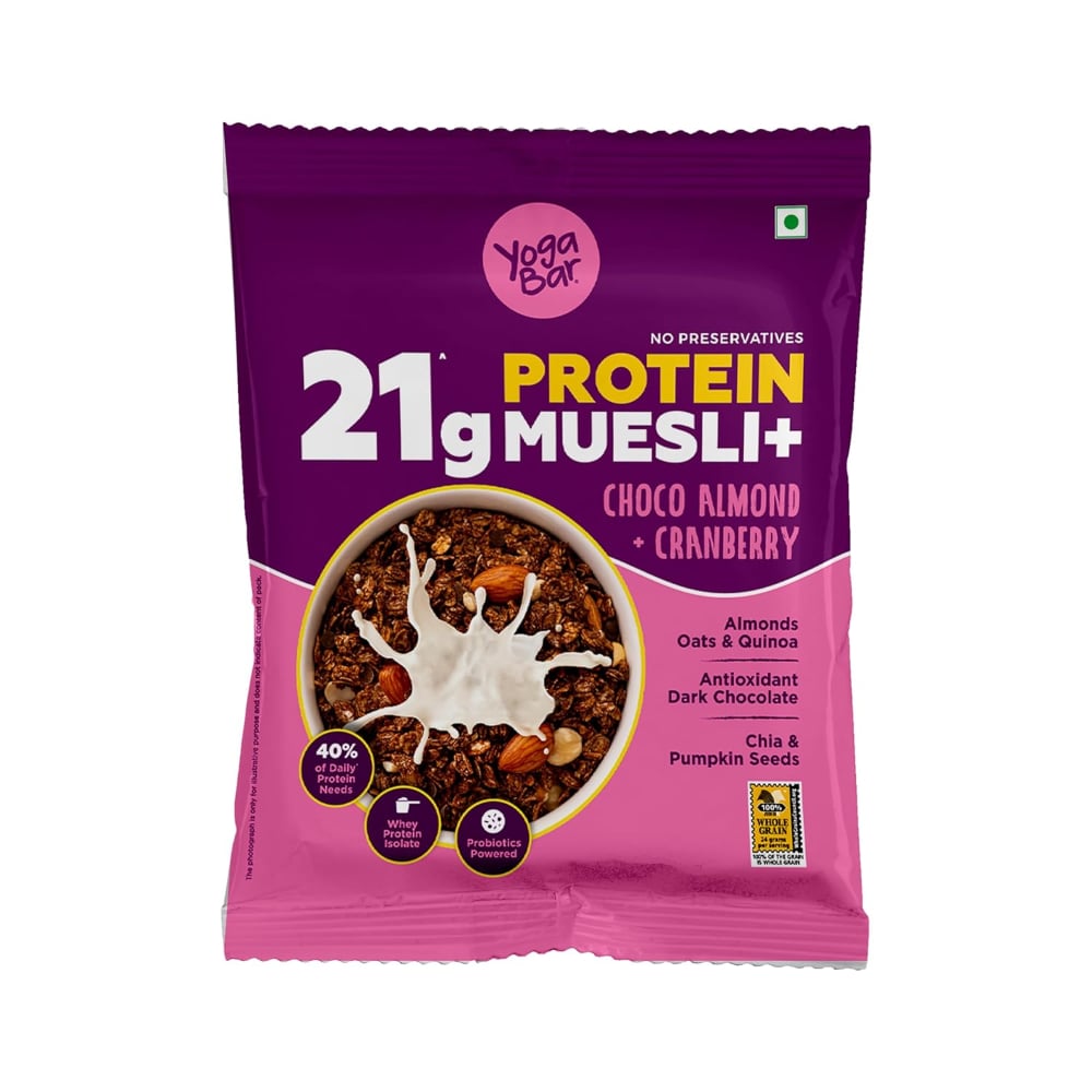 Yoga Bar High Protein Choco Almond + Cranberry Muesli (50g)