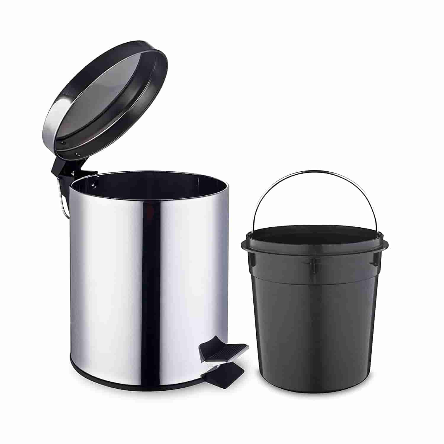 Signoraware Modern Steel Pedal Dustbin Round 12 Lt