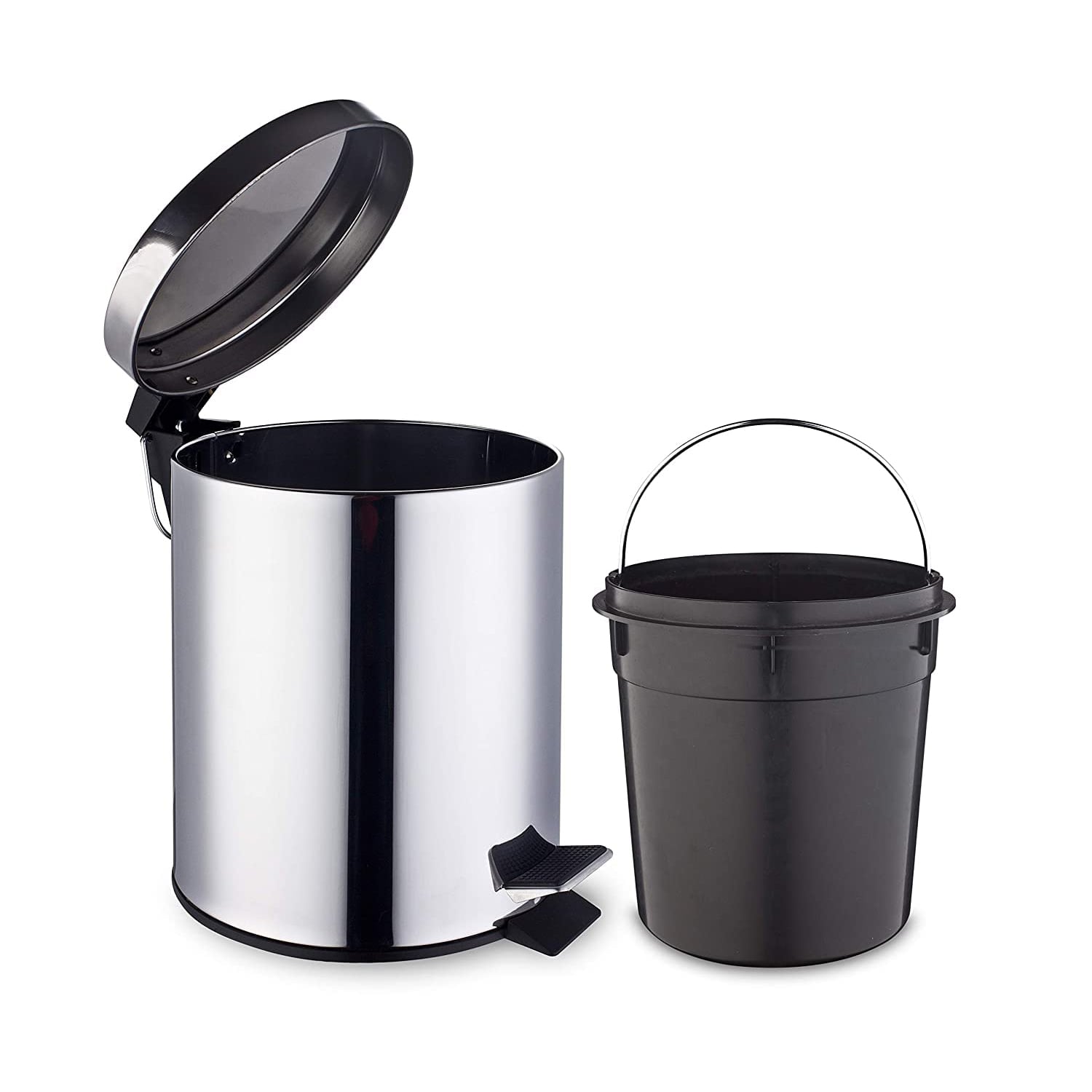 Signoraware Modern Steel Pedal Dustbin Round 12 Lt