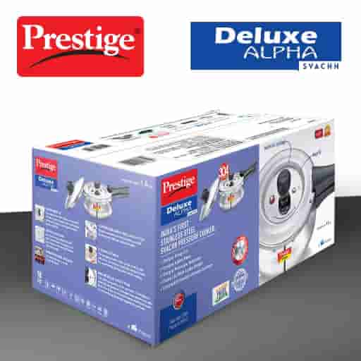 Prestige 20265 Deluxe Alpha Svachh Pressure Handi 1.5 Ltr