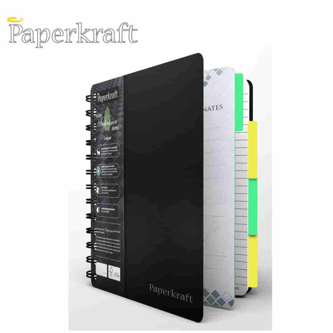 Paperkraft Green Impression Wiro Notebook Single Ruled PP Cover 300Pg(148X216)