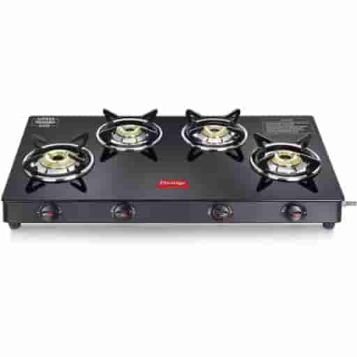 Prestige 40291 Marvel Plus GTM 04 Burner Gas Stove (Black)
