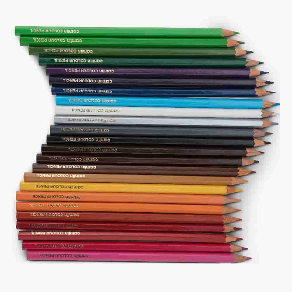Camlin Colour Pencils 24 Shades with Sharpener Full Size