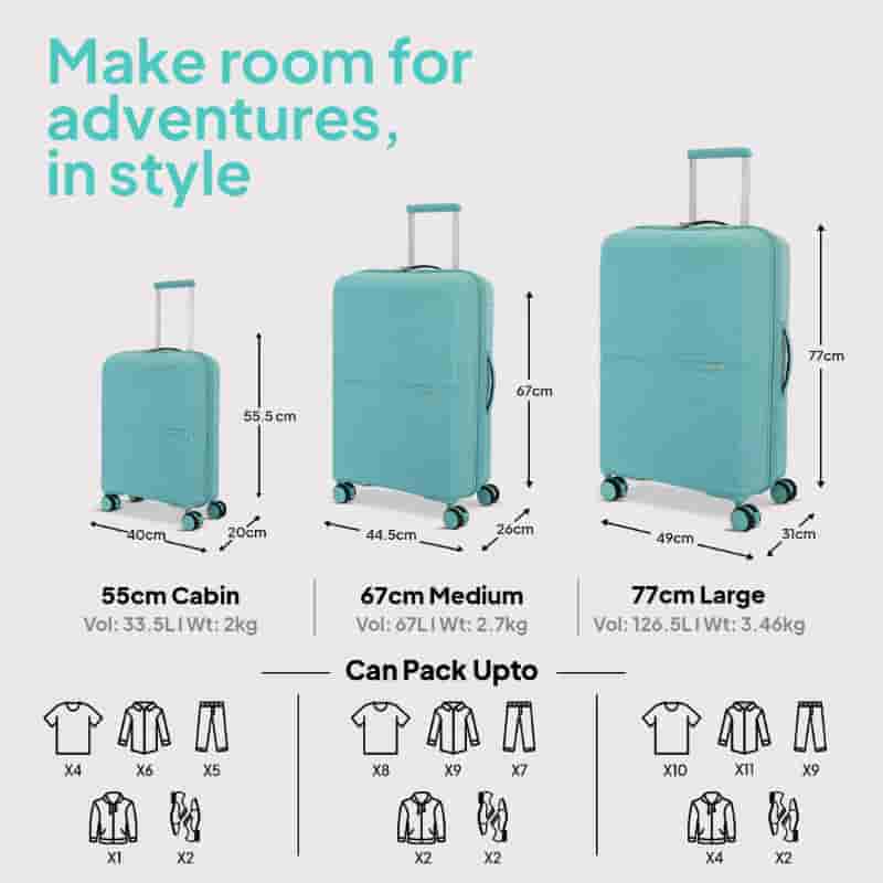 American Tourister Airconic 2.0 Spinner 55 TSA � Pacific Blue (55 cm)