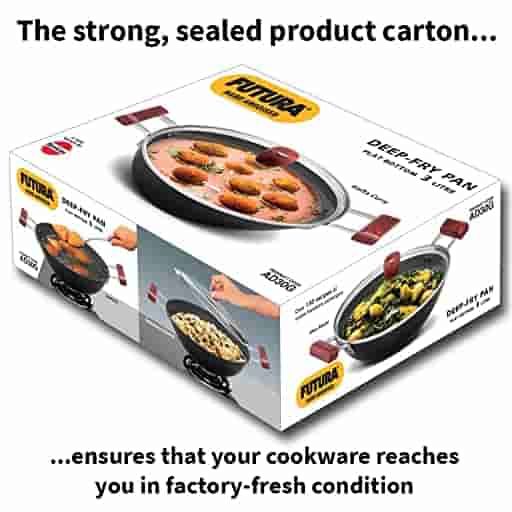 Hawkins 3 Ltr Futura HA Deep-Fry Pan With Glass Lid