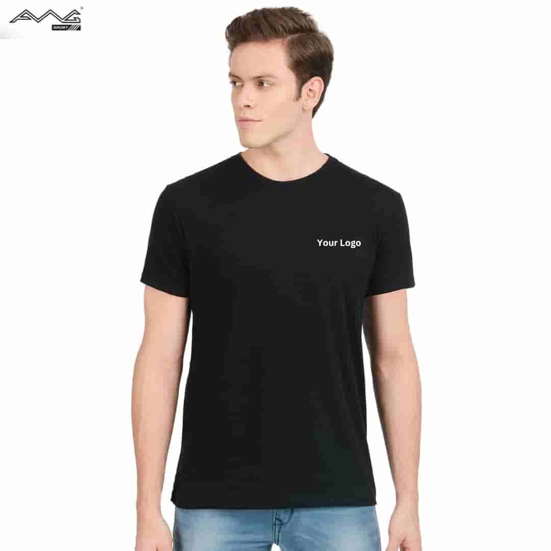 Awg Cotton Round Neck Super Bio T Shirt Black