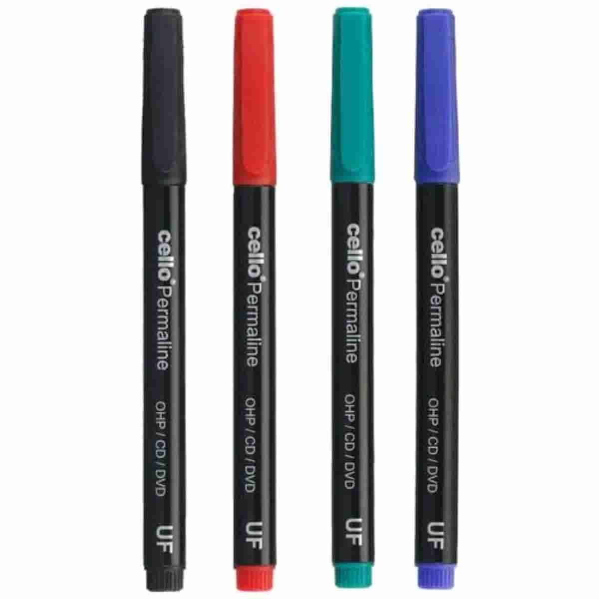 Cello CD Marker Pen Pack of 4 Colour