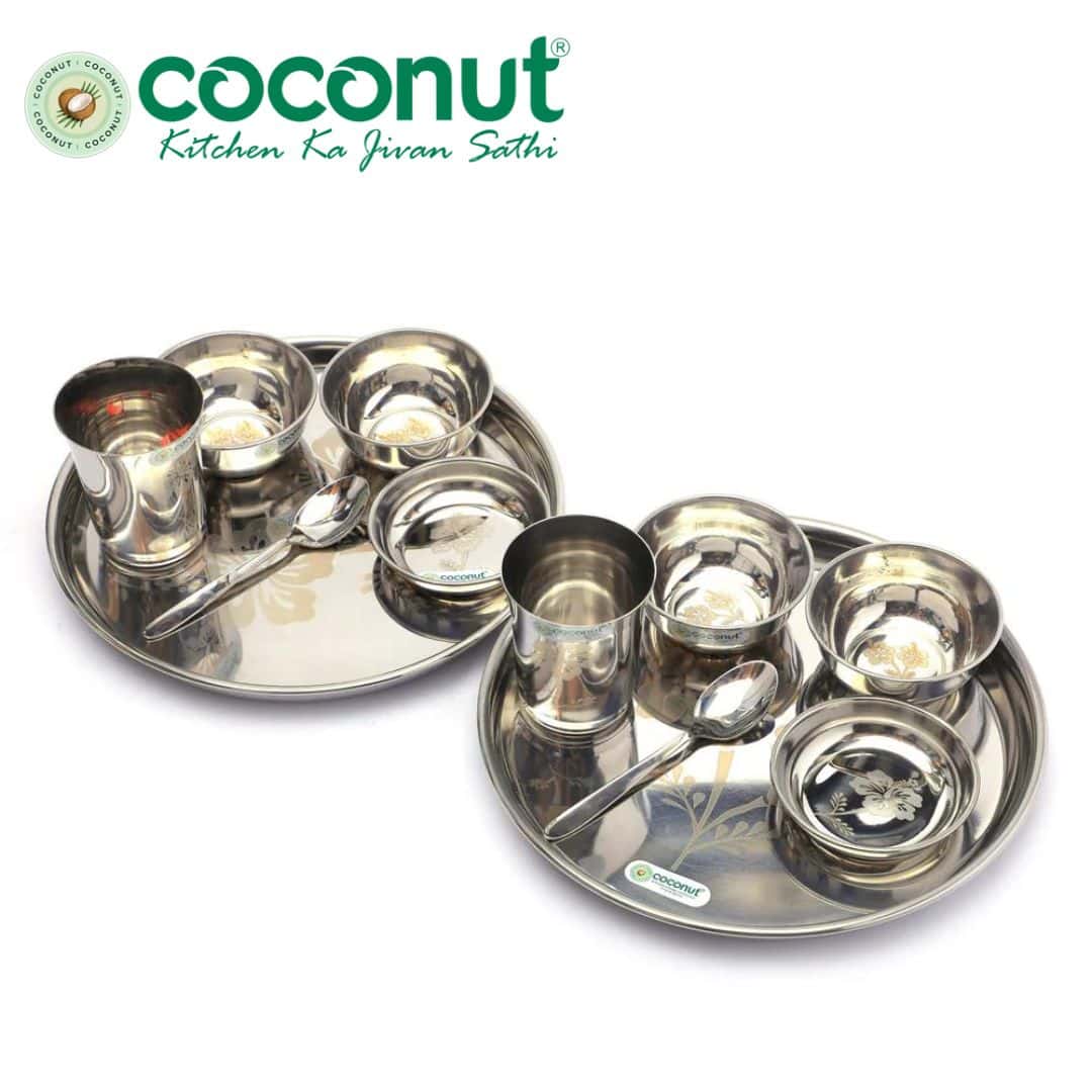 Coconut Family Dinner Set of 12 Pcs|Complete Dinnerware for Families
