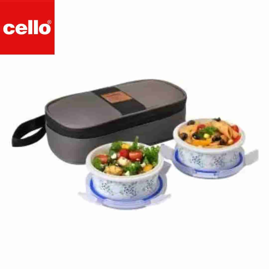 Cello Lunch Box W Jacket 2Pc - Mosaic Rose
