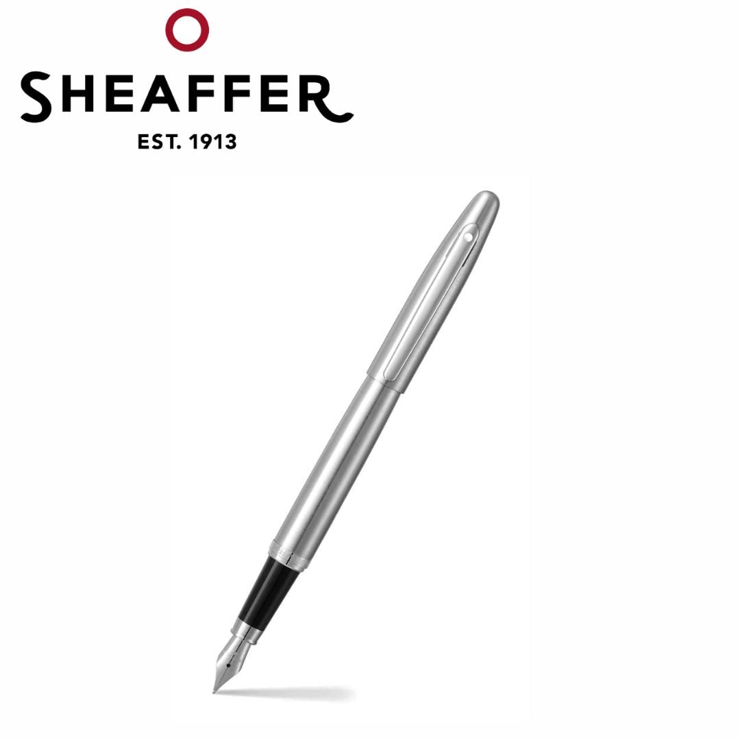 PEN SHEAFFER VFM E9426 BRUSHED CHROME WITH CHROME TRIM M FP