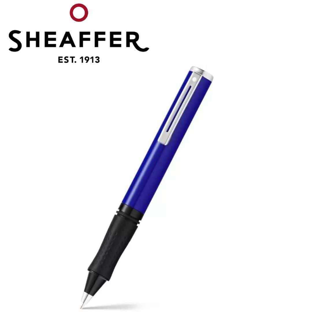 PEN SHEAFFER POP E9201 BLUE HIGH GLOSS RESIN BODY WITH CHROME TRIM BP