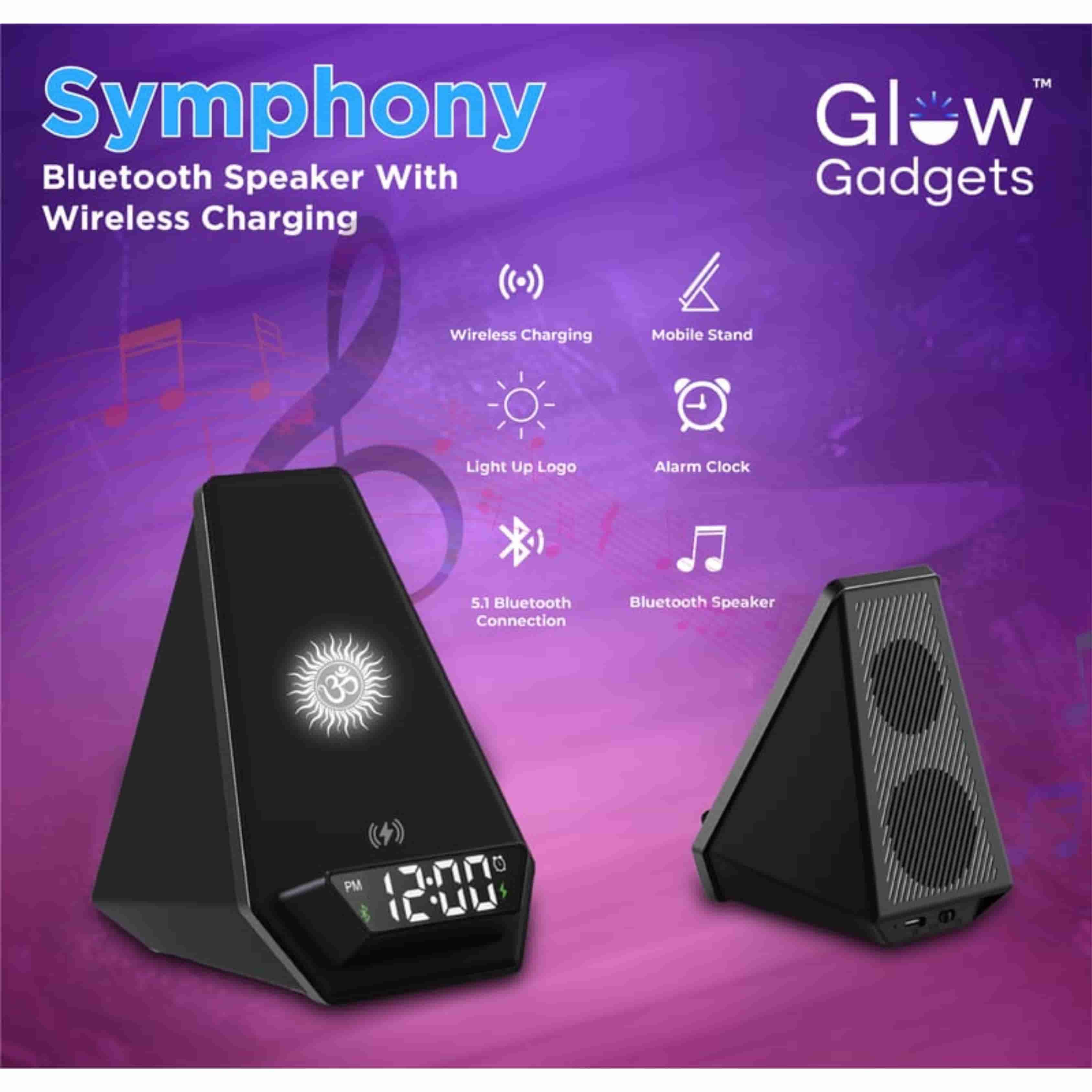 Glow Gadgets Symphony Bluetooth Speaker With Wireless Charging