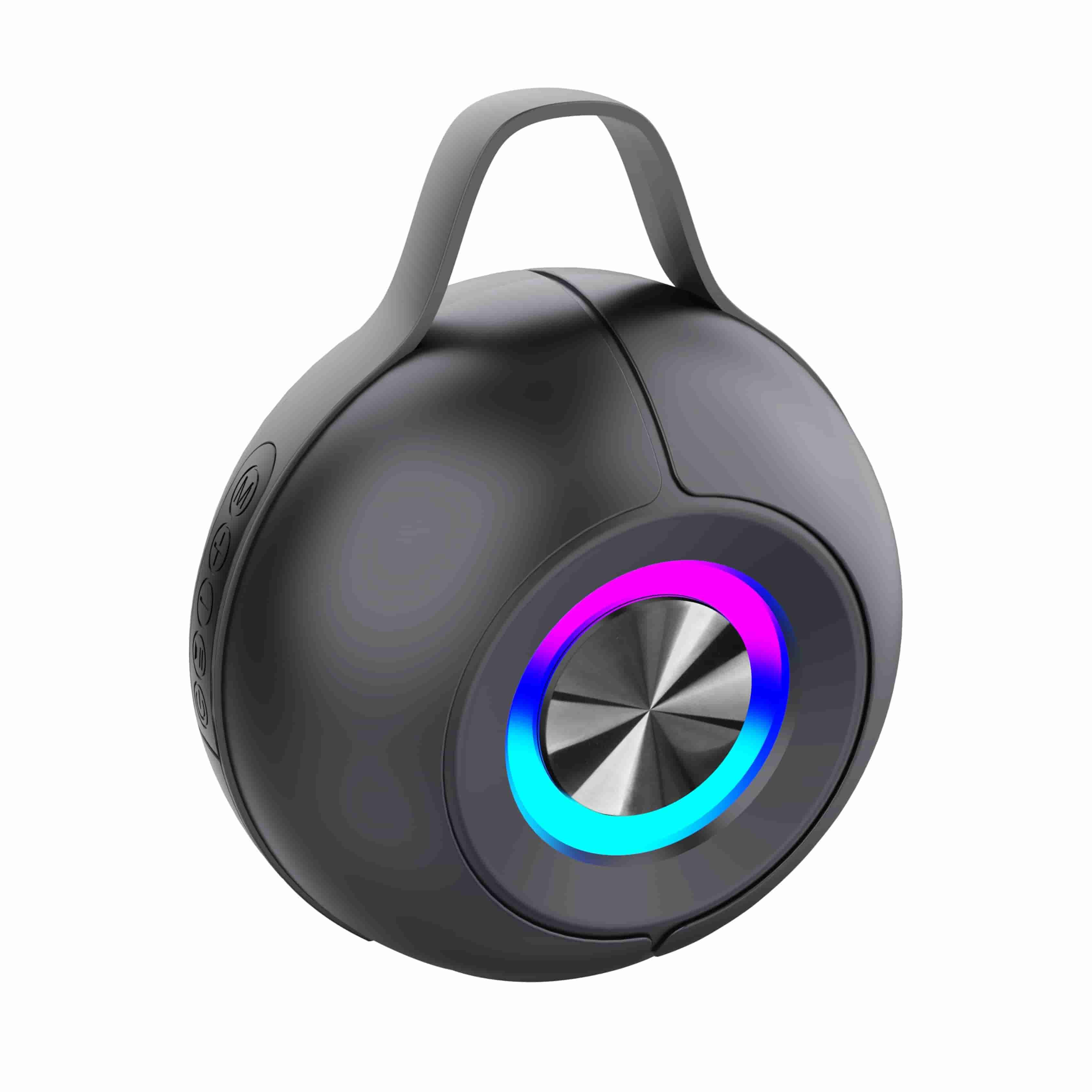 EVM EnLumina Bluetooth Speaker - Bluetooth 5.3-12 Hours Playtime, RGB Lights, Built-in Mic - Music Control Buttons