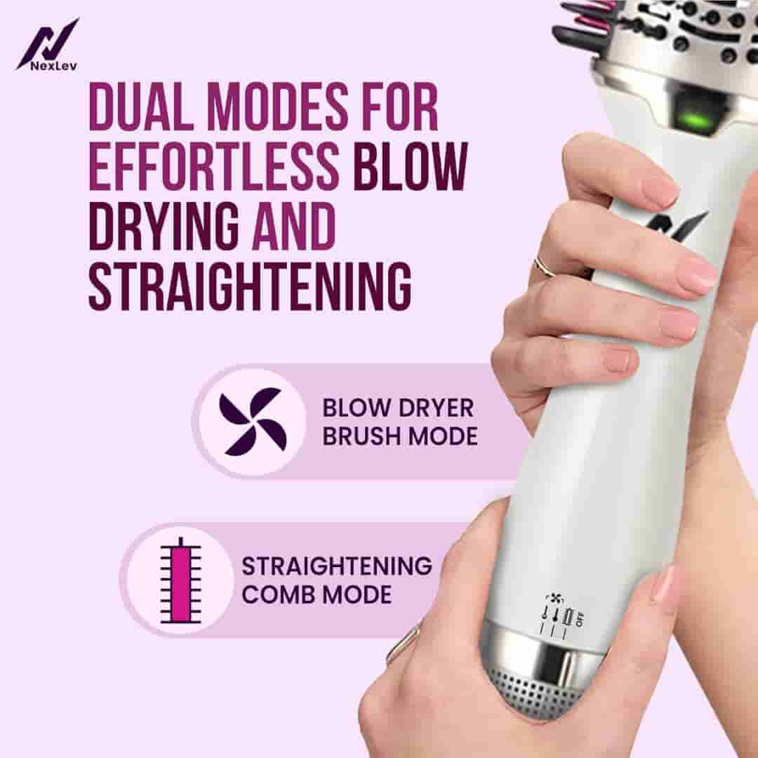 NexLev Ionic 4 in 1 Hot Air Brush + Straightener V-02
