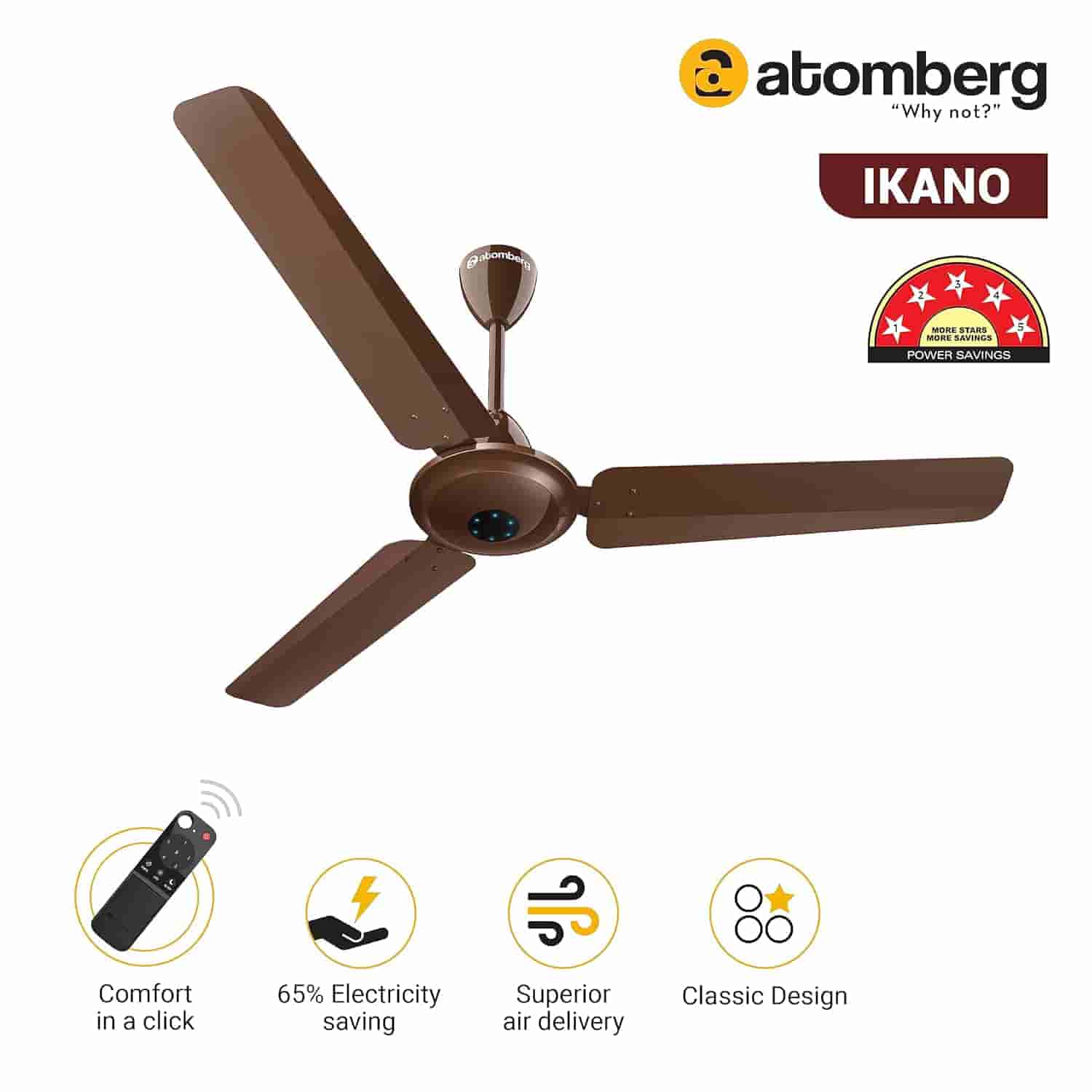 Atomberg Ikano CF 1.2M Gloss Brown