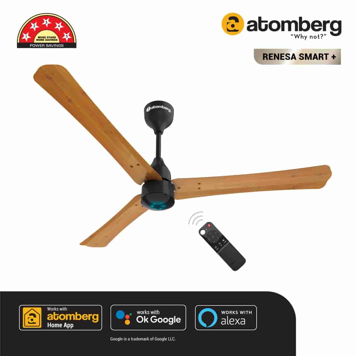 Atomberg Renesa Smart CF1.2M 35W Golden Oak