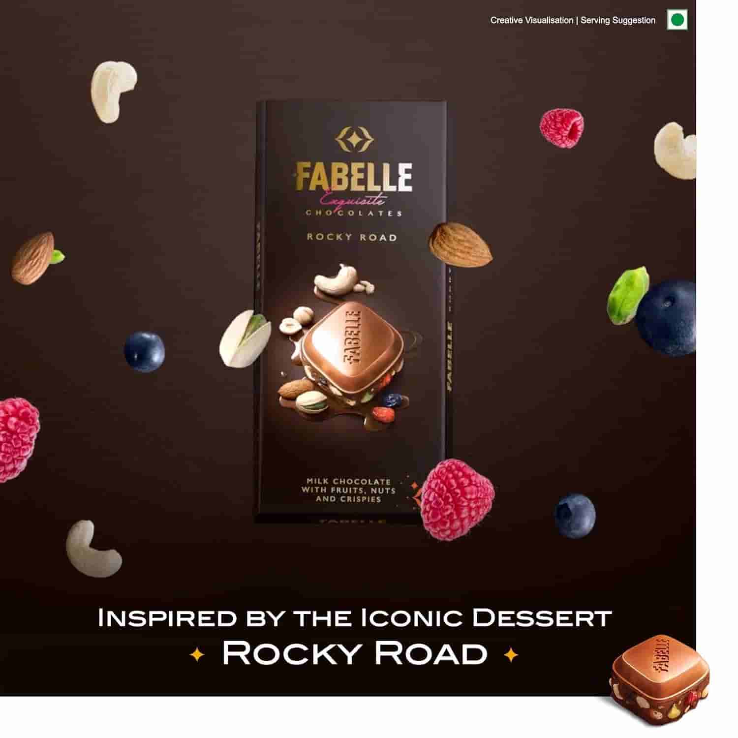 Fabelle Rocky Road Luxury Milk Chocolate Bar
