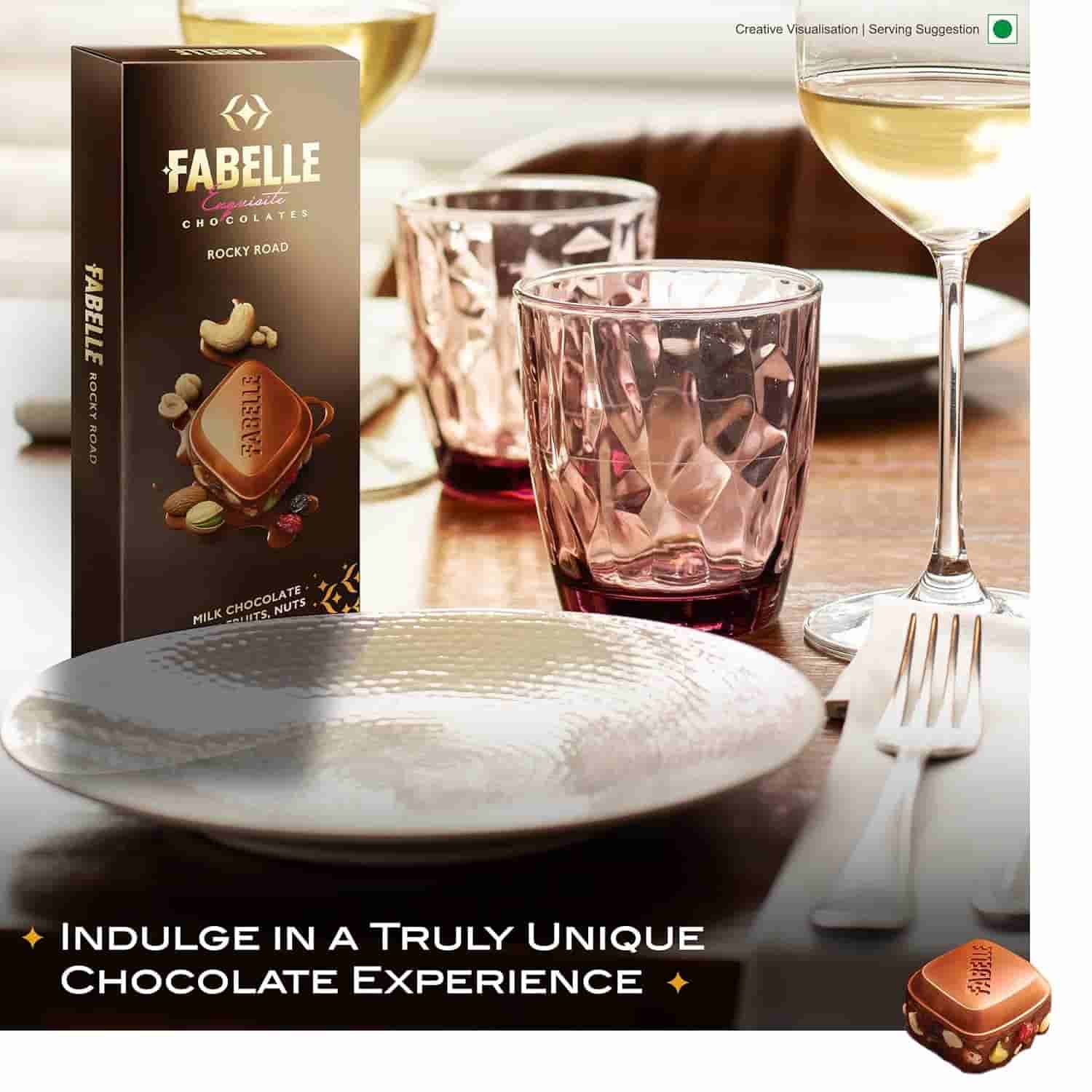 Fabelle Rocky Road Luxury Milk Chocolate Bar
