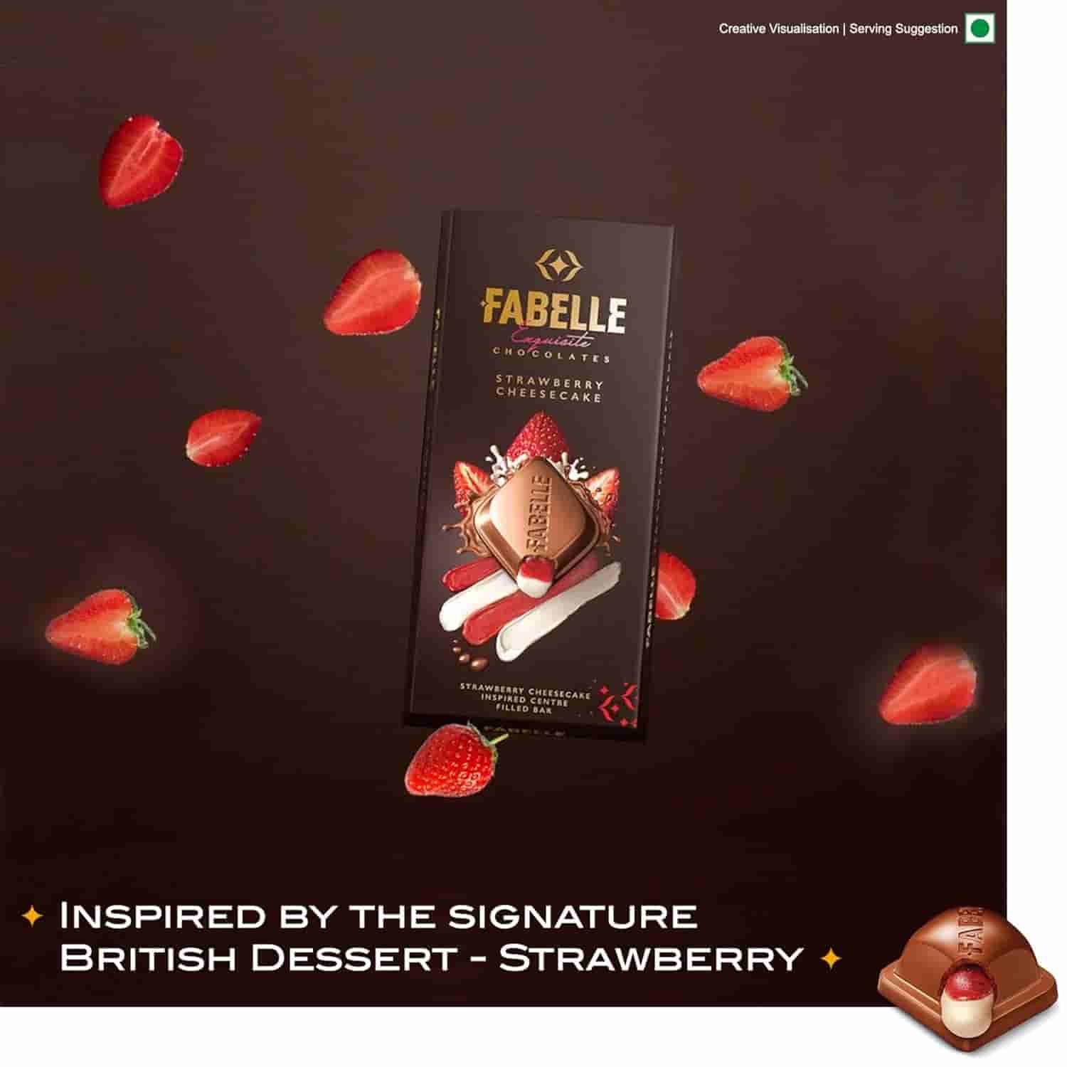 Fabelle Strawberry Cheesecake Luxury Milk Chocolate Bar