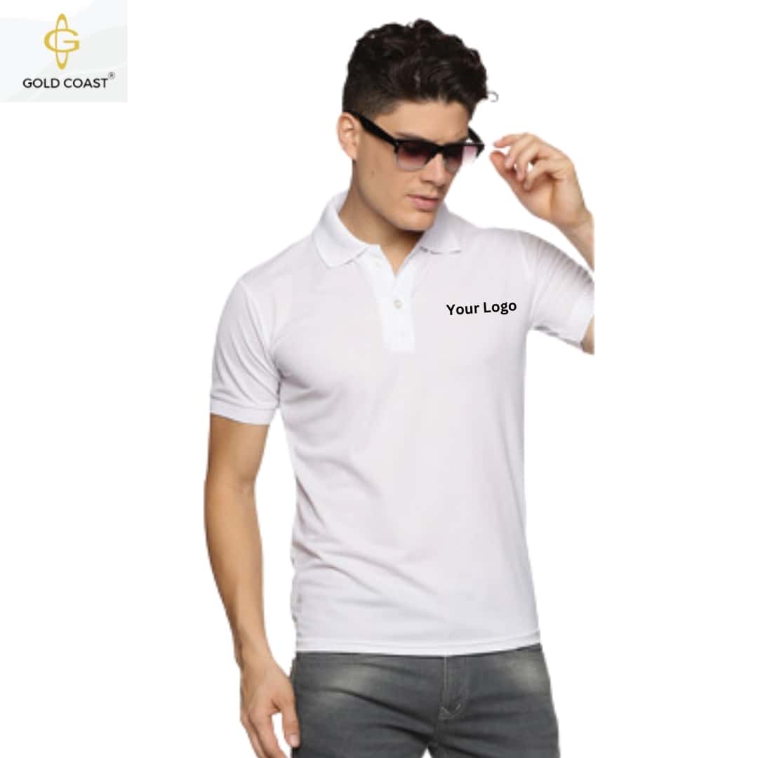 Gold Coast Oxy Knit Dri-Fit Polo T-Shirt - White