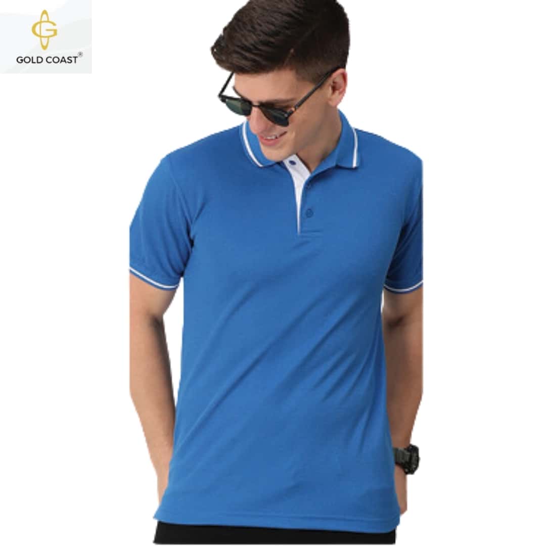 Gold Coast Pique Polo T-Shirt - Blue