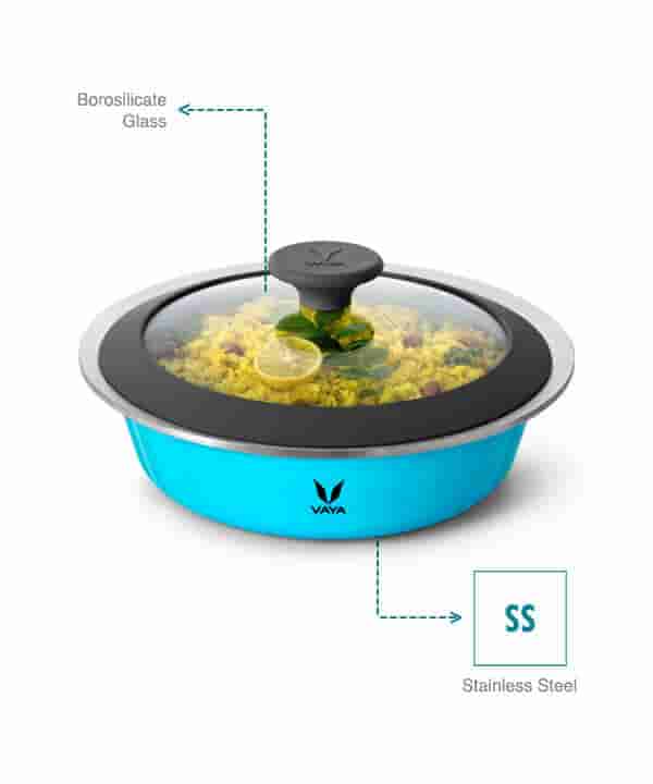 Vaya Hautecase Serveware HC 1100 Glass Lid - Azure Blue