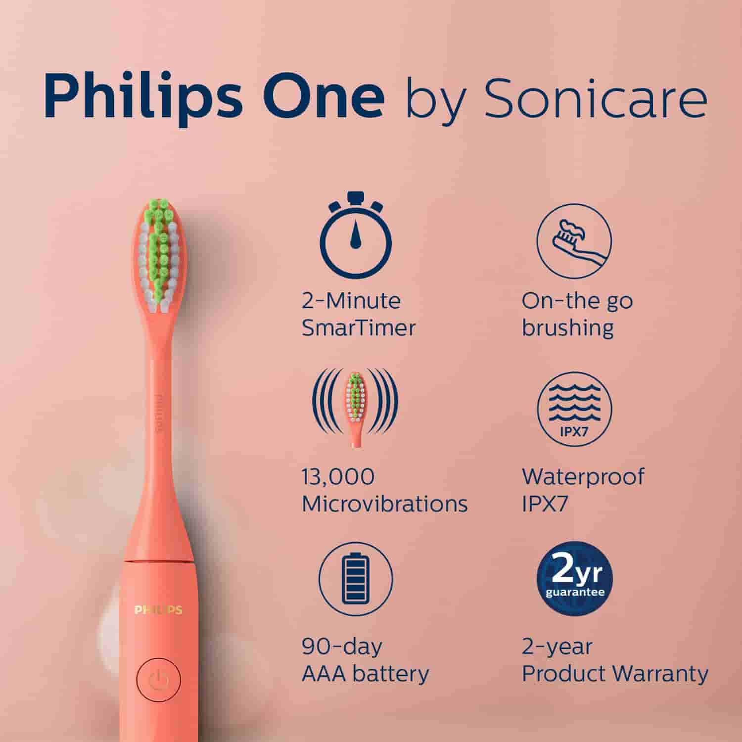 Philips One by Sonicare Battery Toothbrush Orange