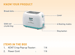 Kent Crisp Pop Up Toaster