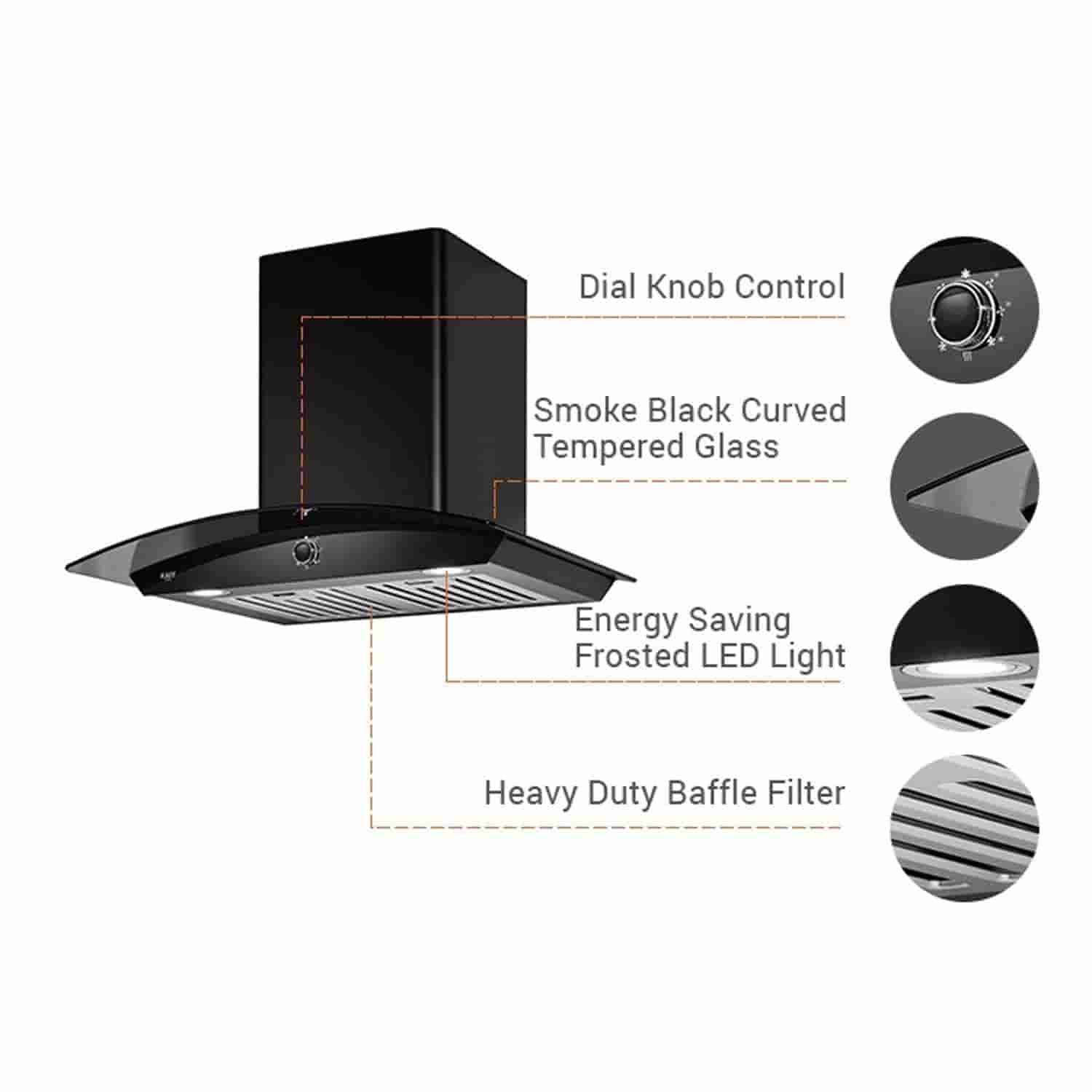 Kaff LATINO DHC 90 Dry Heat Auto Clean Chimney