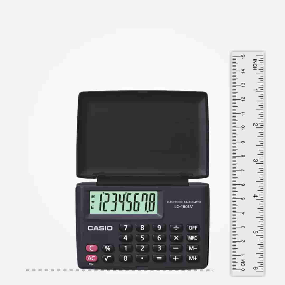 Casio LC-160LV Portable Calculator with Flap Cover
