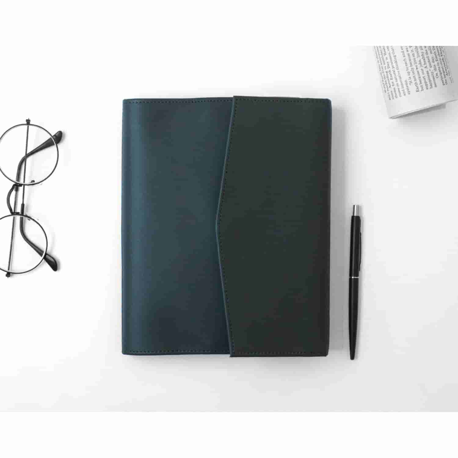 Leather Chef Executive Leather Diary Army Green