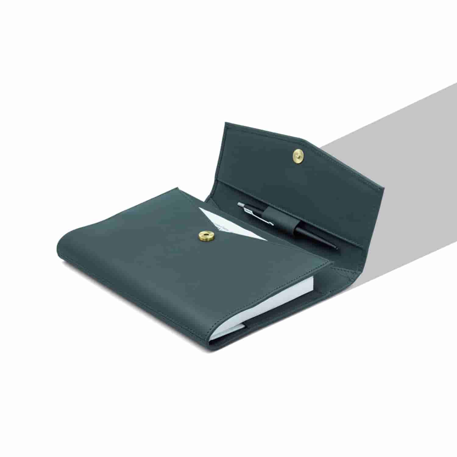 Leather Chef Executive Leather Diary Army Green