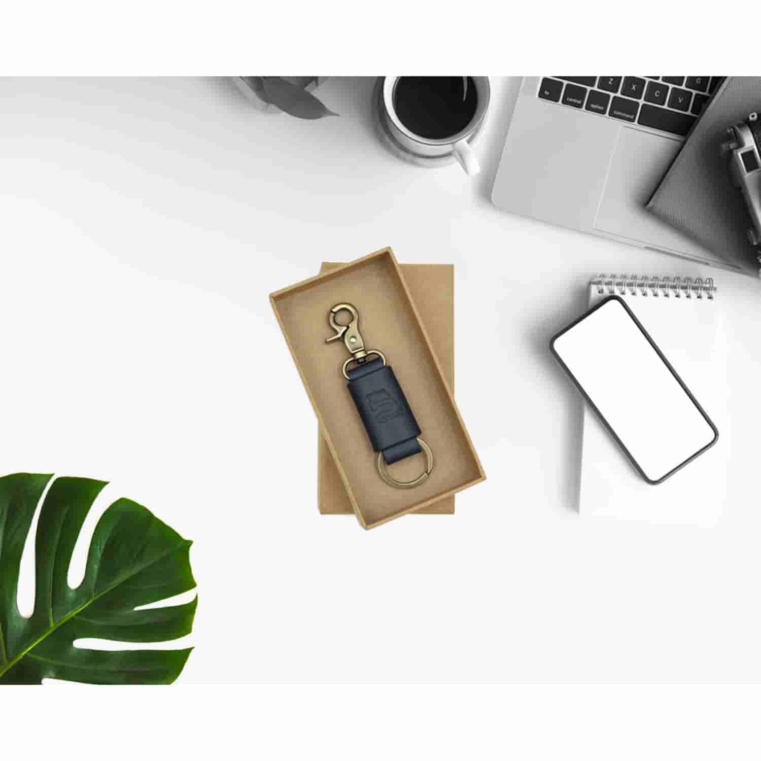 Leather Chef Leather Key Loop (Midnight Blue)