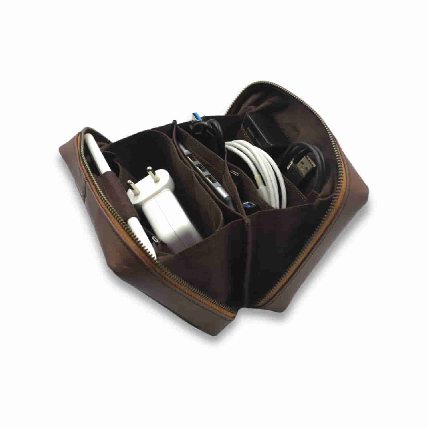 Leather Chef Tech Pouch Blue (Mini)