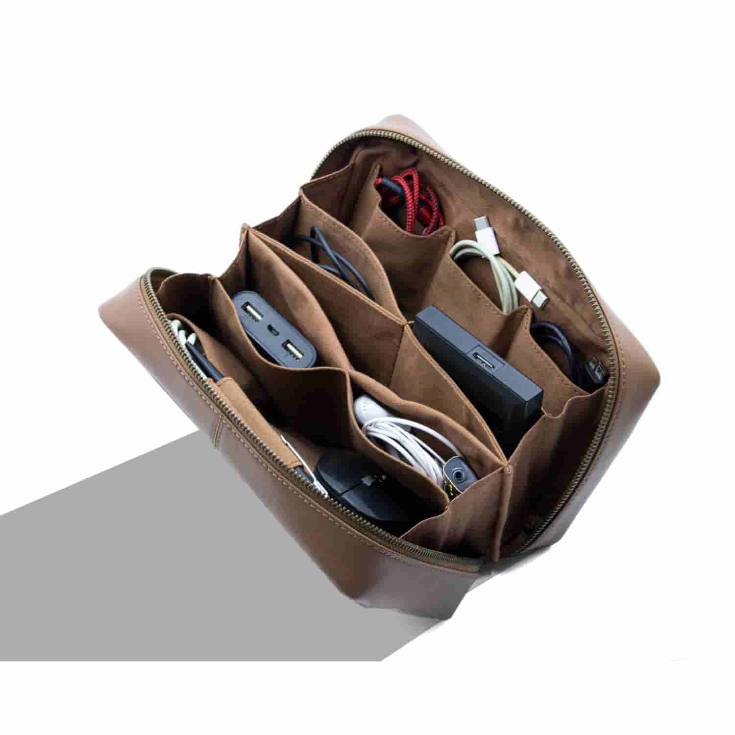 Leather Chef Tech Pouch Olive