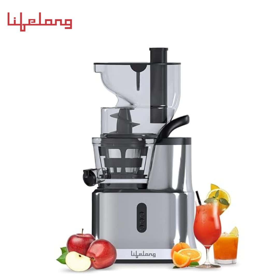 Lifelong LLSJ02 Cold Press whole Slow Juicer All-in-1 Fruit & Vegetable Juicer | Compact Design | Easy to Use | Single On/Off Button with Reverse Function | 200W�