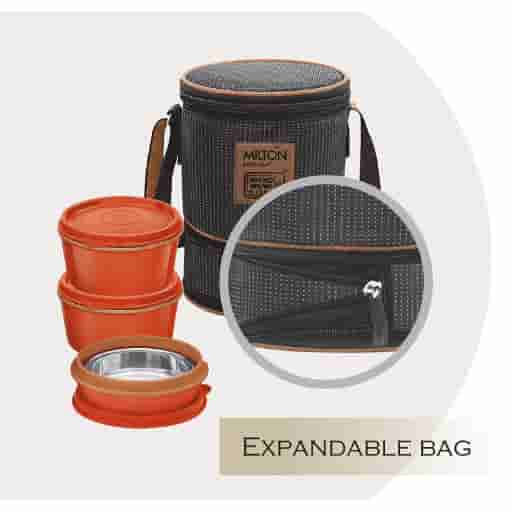 Milton Flexi Tiffin 2+13 Microwavable Containers + 1 Stell Spoon