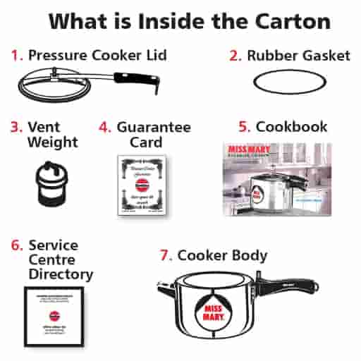 Hawkins 3.5 Litre Miss Mary Pressure Cooker